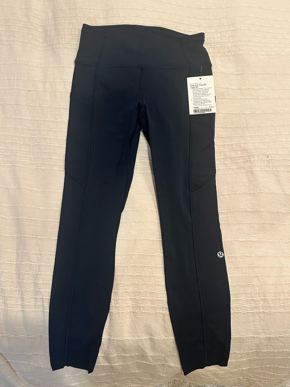 NWT Navy Blue Lululemon Fast & Free HR Legging 25”